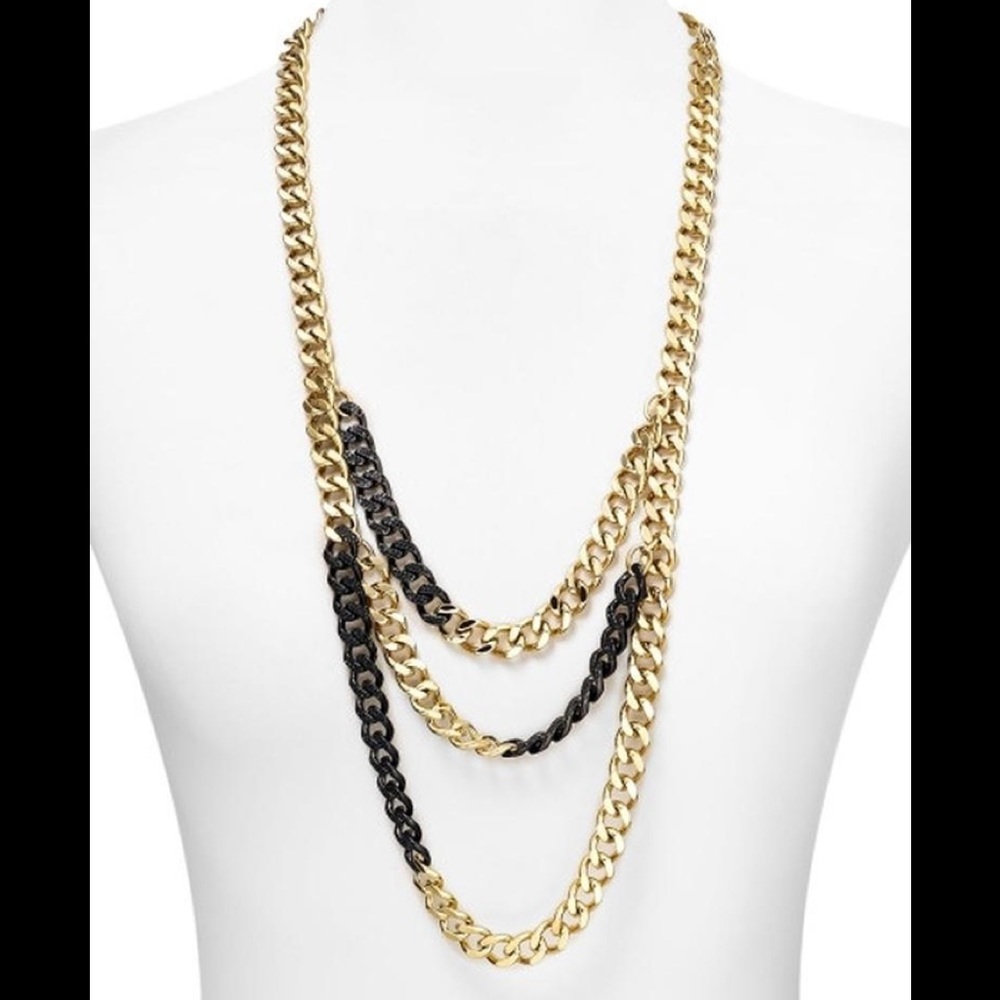 Michael Kors Gold & Black Necklace